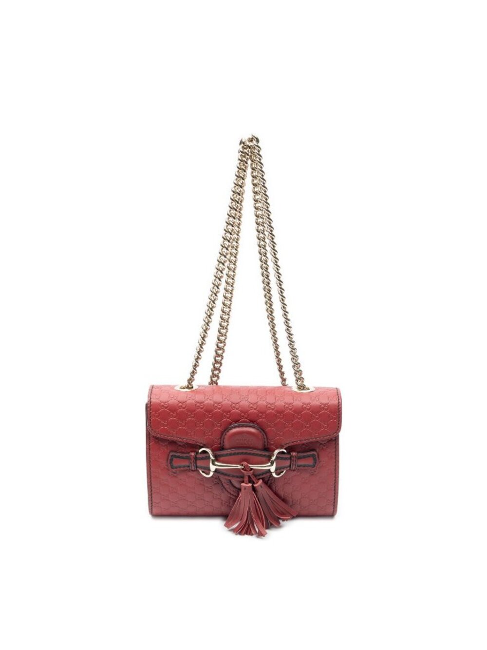 Gucci Small Emily Chain Bag Red Guccissima